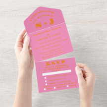 Casamento Simples Laranja Cor-de-Rosa