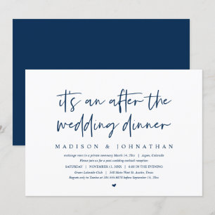 Casamento Simples Moderno, Convite Após o Jantar d