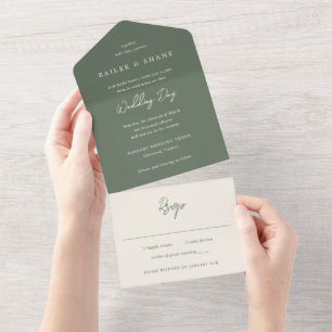 Casamento Simples Moderno em Verde Oliva