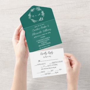Casamento Simples Moderno Emerald Green