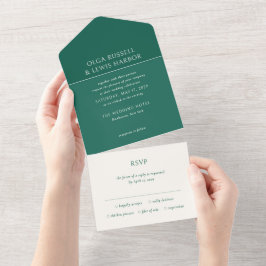 Casamento Simples Moderno Esmeralda Verde