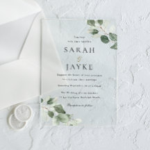 Casamento Simples Moderno Minimalista Folha Verde