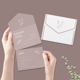 Casamento Simples Moderno Rosa Poente