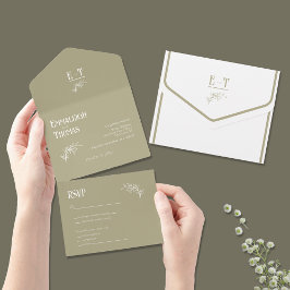 Casamento Simples Moderno Verde Sálvia