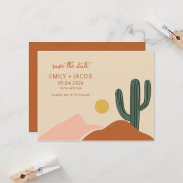 Casamento Simples no Deserto Boho Save the Date