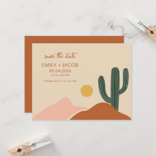 Casamento Simples no Deserto Boho Save the Date