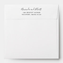 Casamento Simples Preto e Branco de Script Elegant