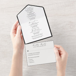 Casamento Simples, Preto e Branco Elegante