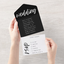 Casamento Simples Preto Moderno