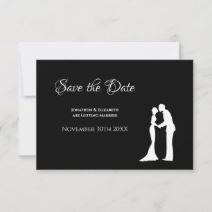 Casamento Simples Salvar Data Noiva Noivo Preto Br