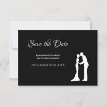 Casamento Simples Salvar Data Preto Branco Noiva N