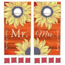 Casamento Sr. Rustic Wood Burnt Orange Sunflower