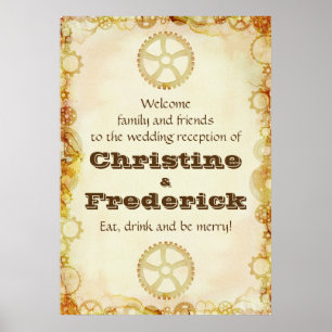 Casamento Steampunk, poster de acolhimento