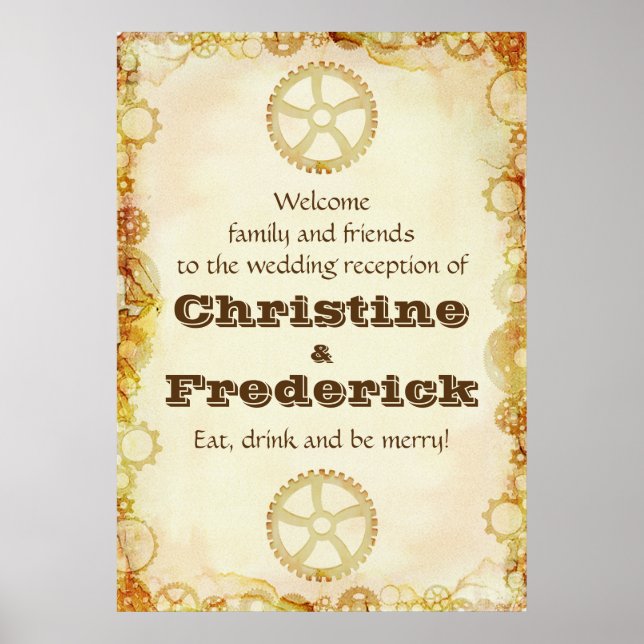 Casamento Steampunk, poster de acolhimento (Frente)