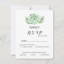 casamento succulto de celadon de aquarela rsvp