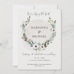 Casamento Thin Script Elegante Burgundy Greenery