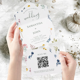 Casamento Tipografia Flor Silvestre Romântica Códi