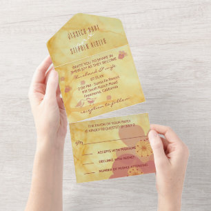 Casamento Todos Em Um Convidar Um Pássaro Amar In