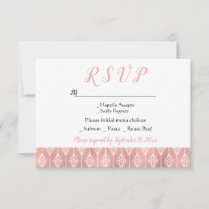 Casamento Tribal Boho RSVP Rosa Ouro Diamante