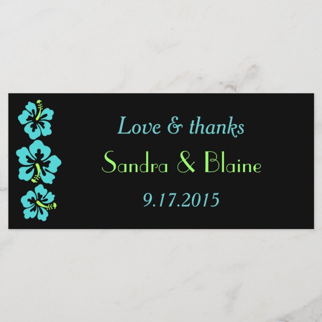 Casamento - Tropical - Azul Hibiscus (Frente)