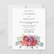 Casamento Tropical Branca 2, Rosa e Plum,