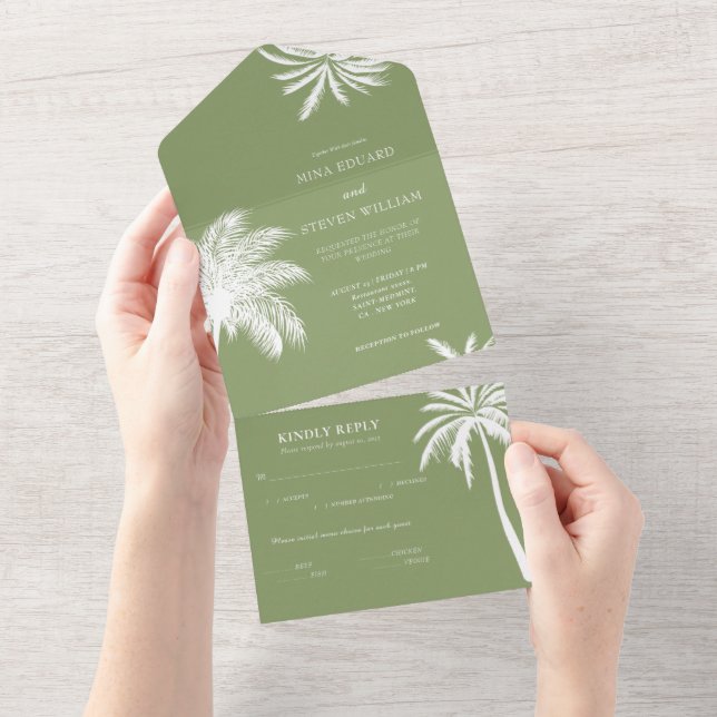 casamento tropical com palmeira verde (Tearaway)