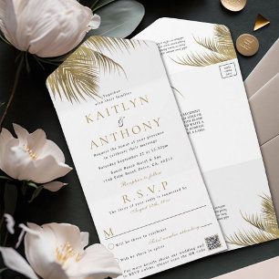 Casamento Tropical de Palmeiras Tropicais Elegante