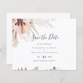 Casamento Tropical de Pampas de Vinho Burgundy