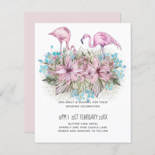 Casamento Tropical de Praia Blushing Flamingos