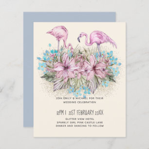 Casamento Tropical de Praia Blushing Flamingos