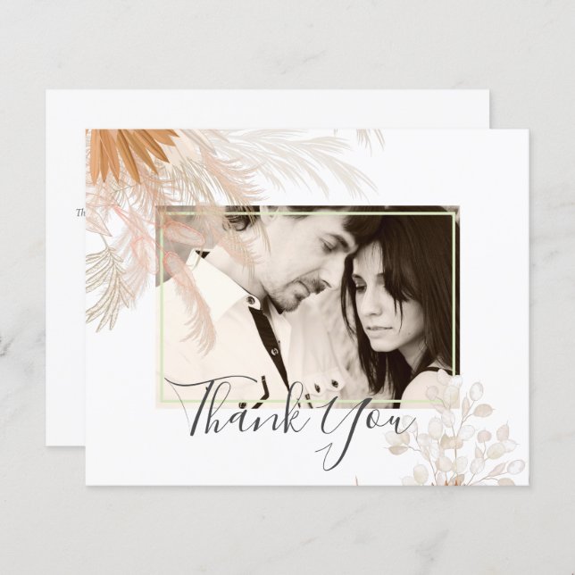 Casamento Tropical de Terracotta Pampas Grass (Frente/Verso)