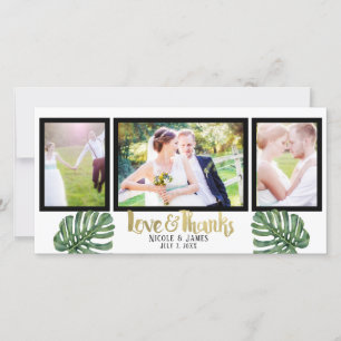 Casamento Tropical Foto Amor & Agradecimento Obrig