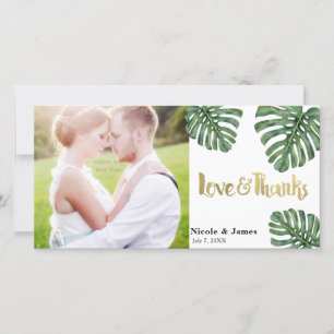 Casamento Tropical Foto Amor & Agradecimento Obrig