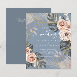 Casamento TROPICAL GRASS PAMPAS de baixo custo