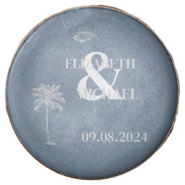 Casamento Tropical Minimalista Azul Poeirento