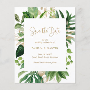 Casamento Tropical Orçamento Moderno Save The Date