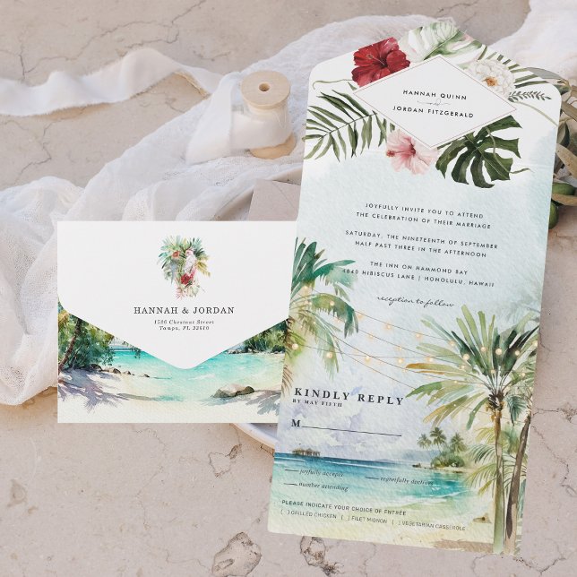 Casamento Tropical Palm Tree Beach (Criador carregado)