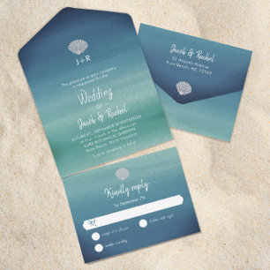 Casamento Tropical Seashell Boho Beach Ocean