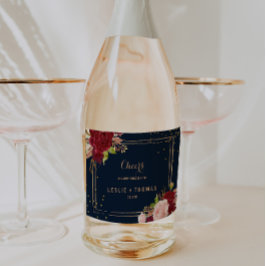 Casamento Tropical Vermelho Dourado Geométrico