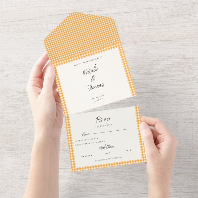 casamento tudo em um script chic manuscrito laranj (Aba destacável)