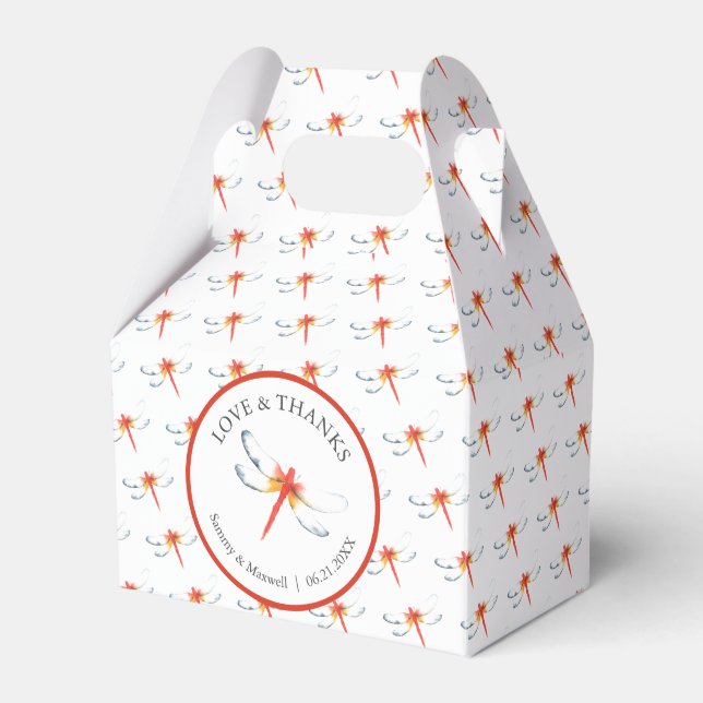 Casamento Único Caixas de Favor Caixas de Aquarela (Frente)