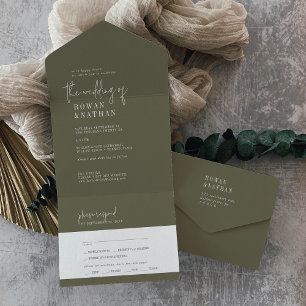 Casamento Verde-Azeite-Chic Moderno