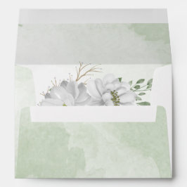 casamento verde com flores brancas