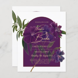 Casamento Verde da Floresta Floral de Plum Purple