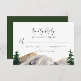 Casamento Verde da RSVP Watercolor Rustic Mountain