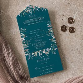 Casamento Verde de Flor Selvagem de Verão Multicol