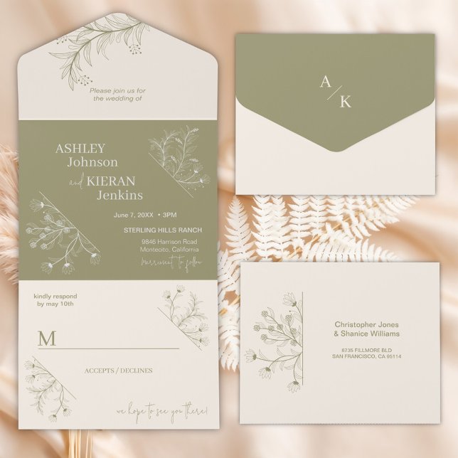 Casamento verde de musgo elegante (Criador carregado)