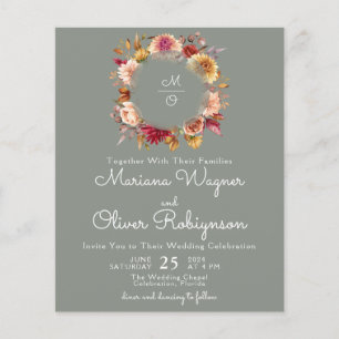 Casamento Verde de Sábado Floral Romântico Queda d