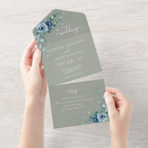 Casamento Verde de Sage Vermelhos com Derramamento