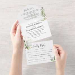Casamento Verde e Dourado Elegante